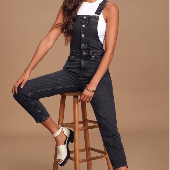 Free People Denim - Free People | Black Shelby Overalls NWT | 25 & 26